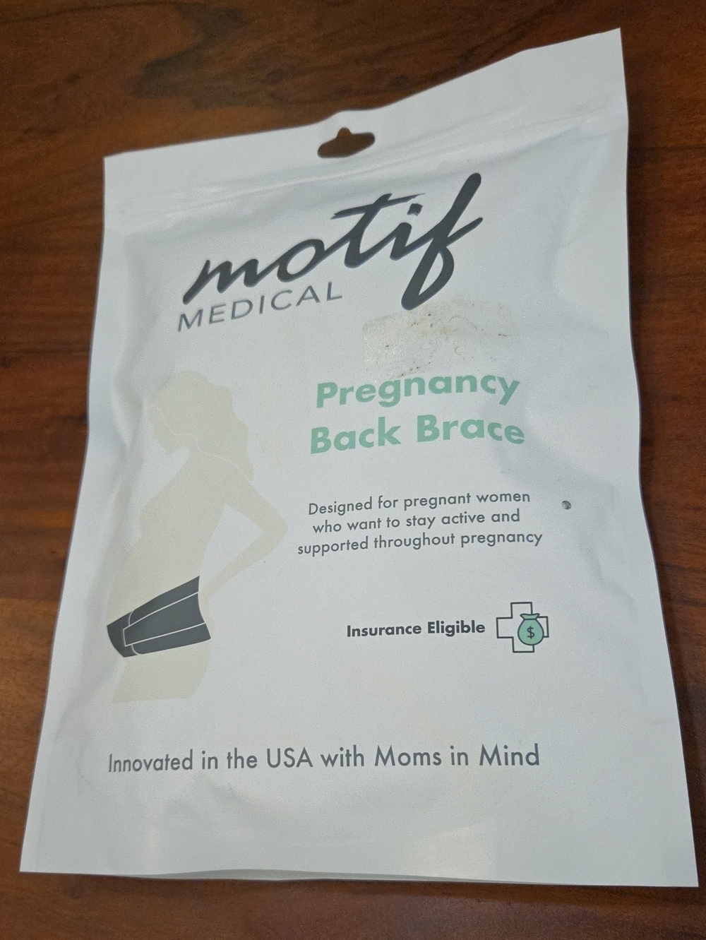 Motif Medical Pregnancy Back Brace – White NEW